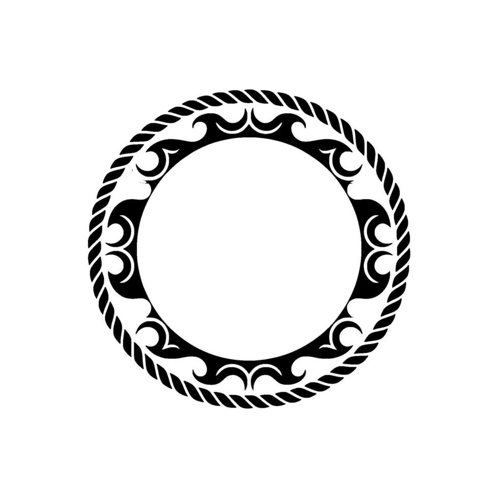 Tribal Circle Frame, Vintage Nautical vector