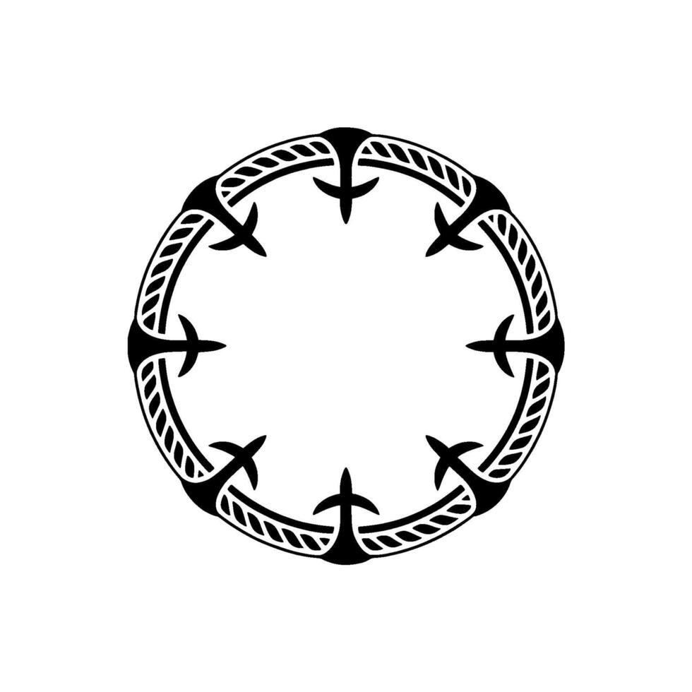 Tribal Circle Emblem, Ancient Symbolism, Minimalist, Decorative vector