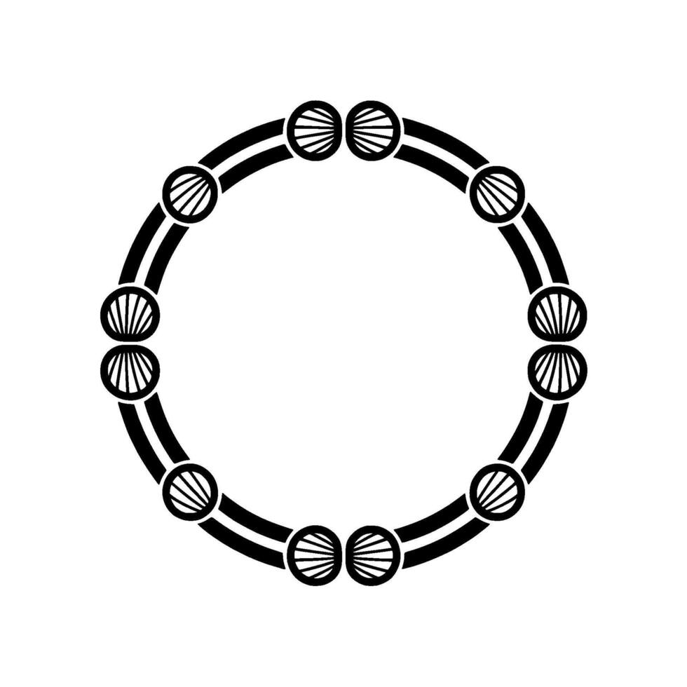 Circular Shell Motif, Minimalist, Symbolic Pattern vector