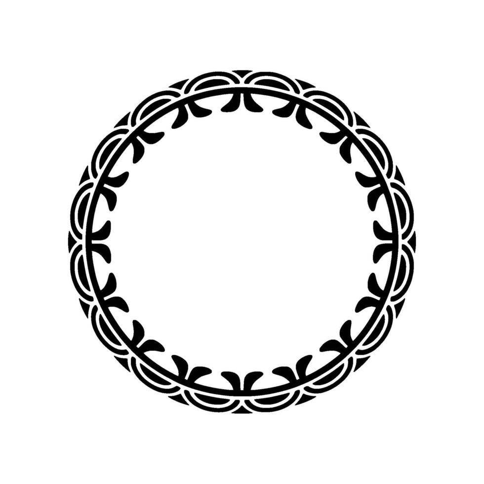 Intricate Circular Ornament, Vintage, Minimalist Frame, Border vector