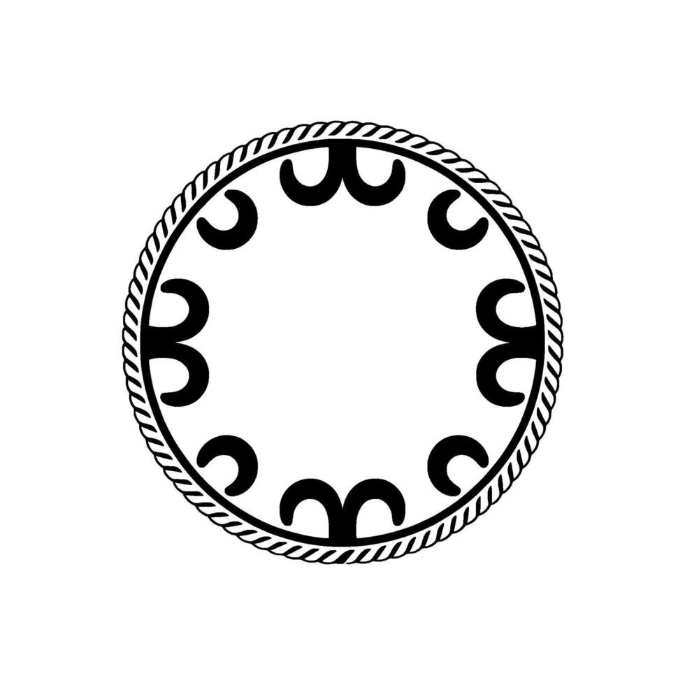 Circular Nautical Emblem, Vintage Style - Circle vector