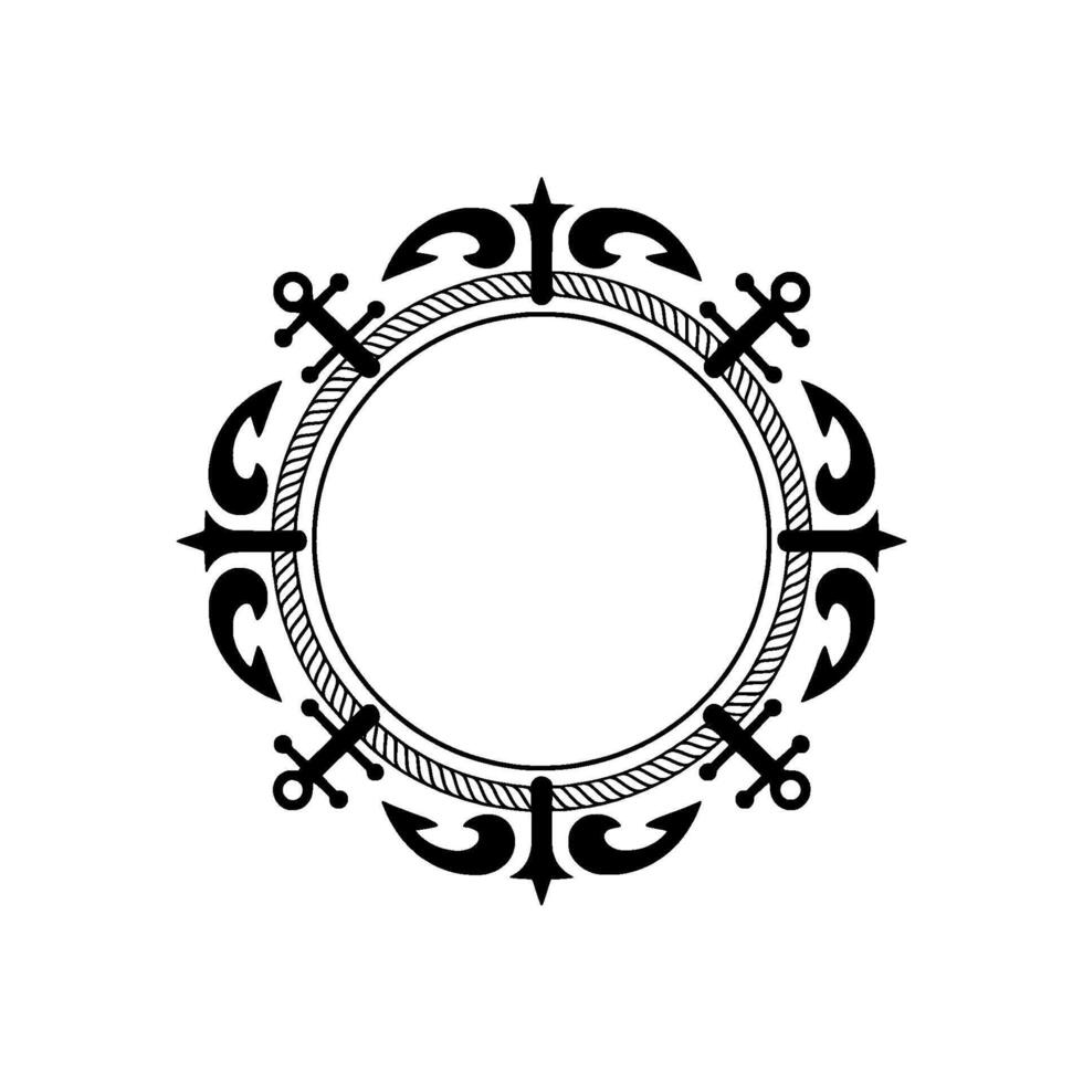 Ornate Circular Frame, Gothic Revival, Decorative Border vector