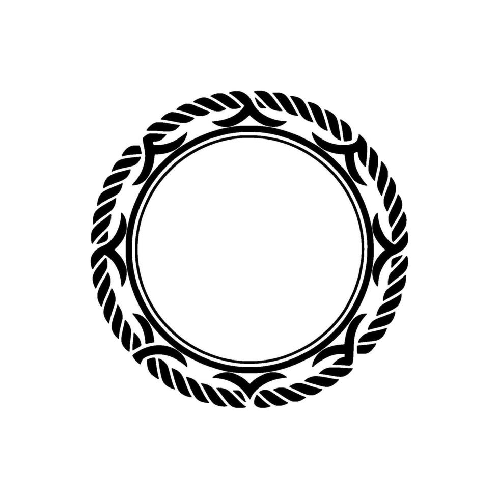 Intricate Tribal Ring Frame, Minimalist vector