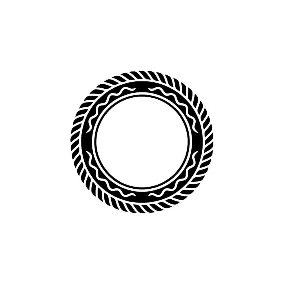 Circular Wave Emblem, Minimalist vector