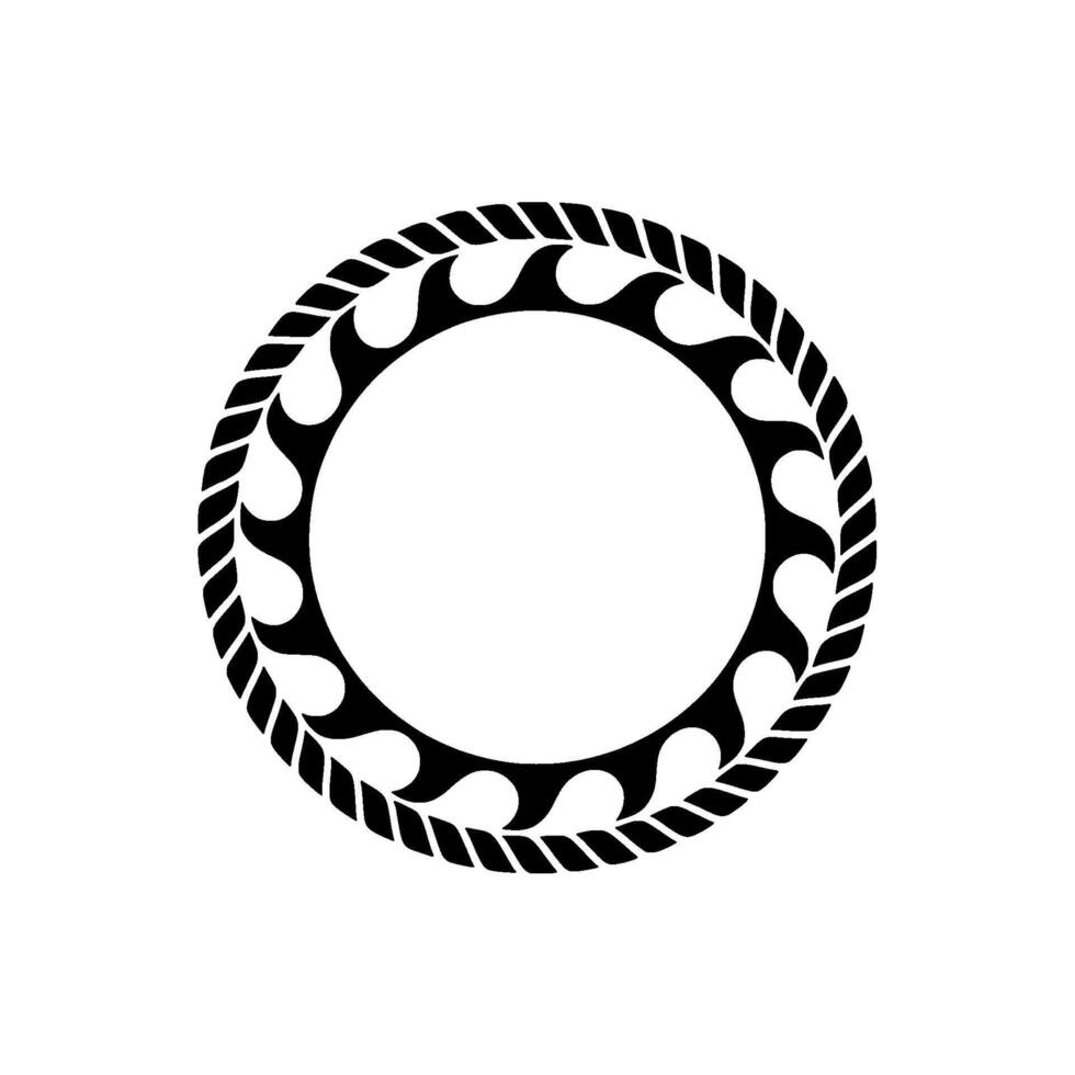 Dynamic Circle, Tribal Flame Motif, Minimalist vector