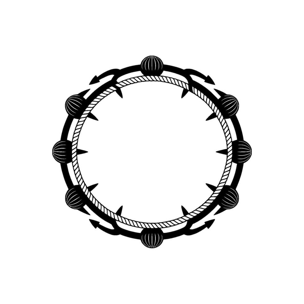 Circular Nautical Motif, Minimalist, Continuous Motion vector