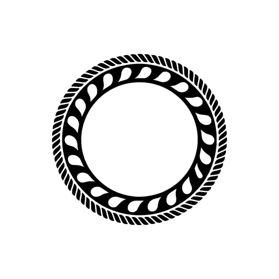 Intricate Circular Border, Geometric, Minimalist Emblem vector