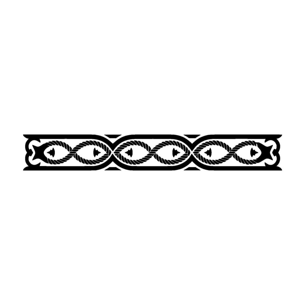Intricate Celtic Border, Vintage Ornamentation, Decorative Element - Textile vector