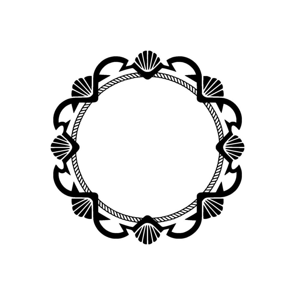 Art Deco Radial Ornament, Elegant Border - Geometric vector
