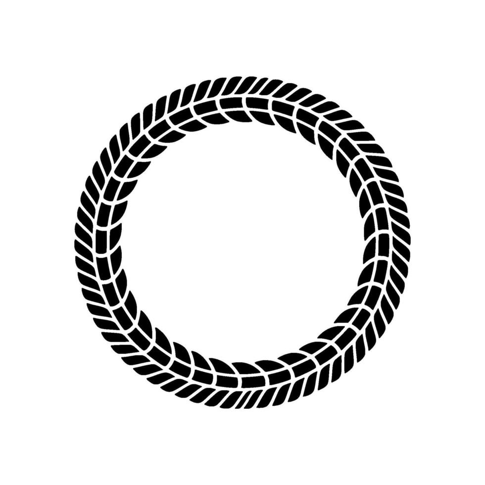 Circular Tire Emblem, Minimalist, Modern vector