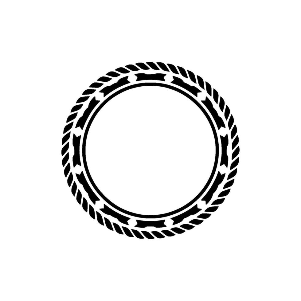 Nautical Border, Vintage Emblem, Circular Frame vector