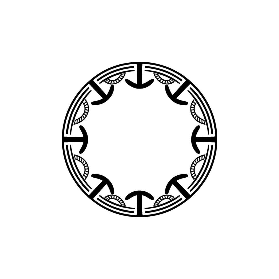 Geometric Celtic Circle, Intricate Ornamentation, Vintage vector