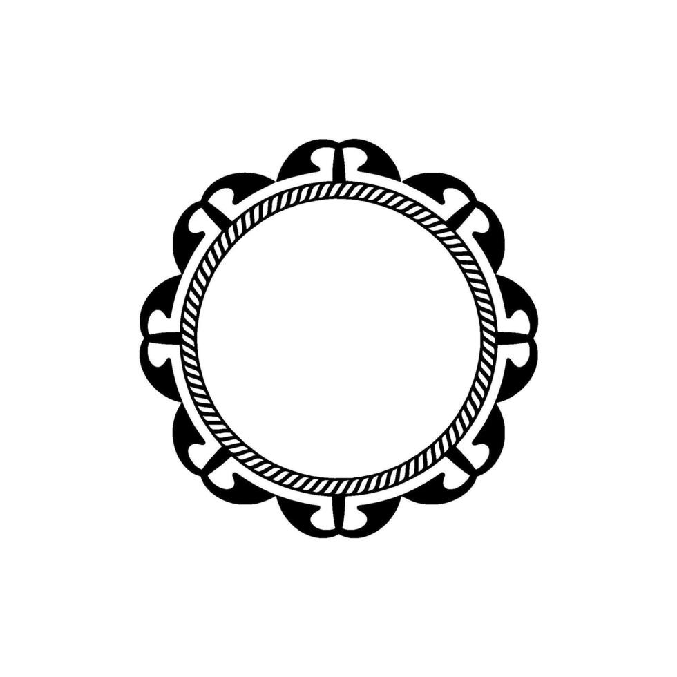 Intricate Circular Ornament, Vintage Element, Frame vector