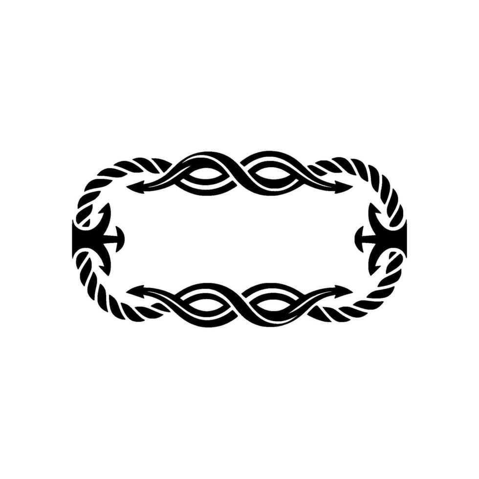 Intricate Tribal Border, Nautical, Vintage Style vector