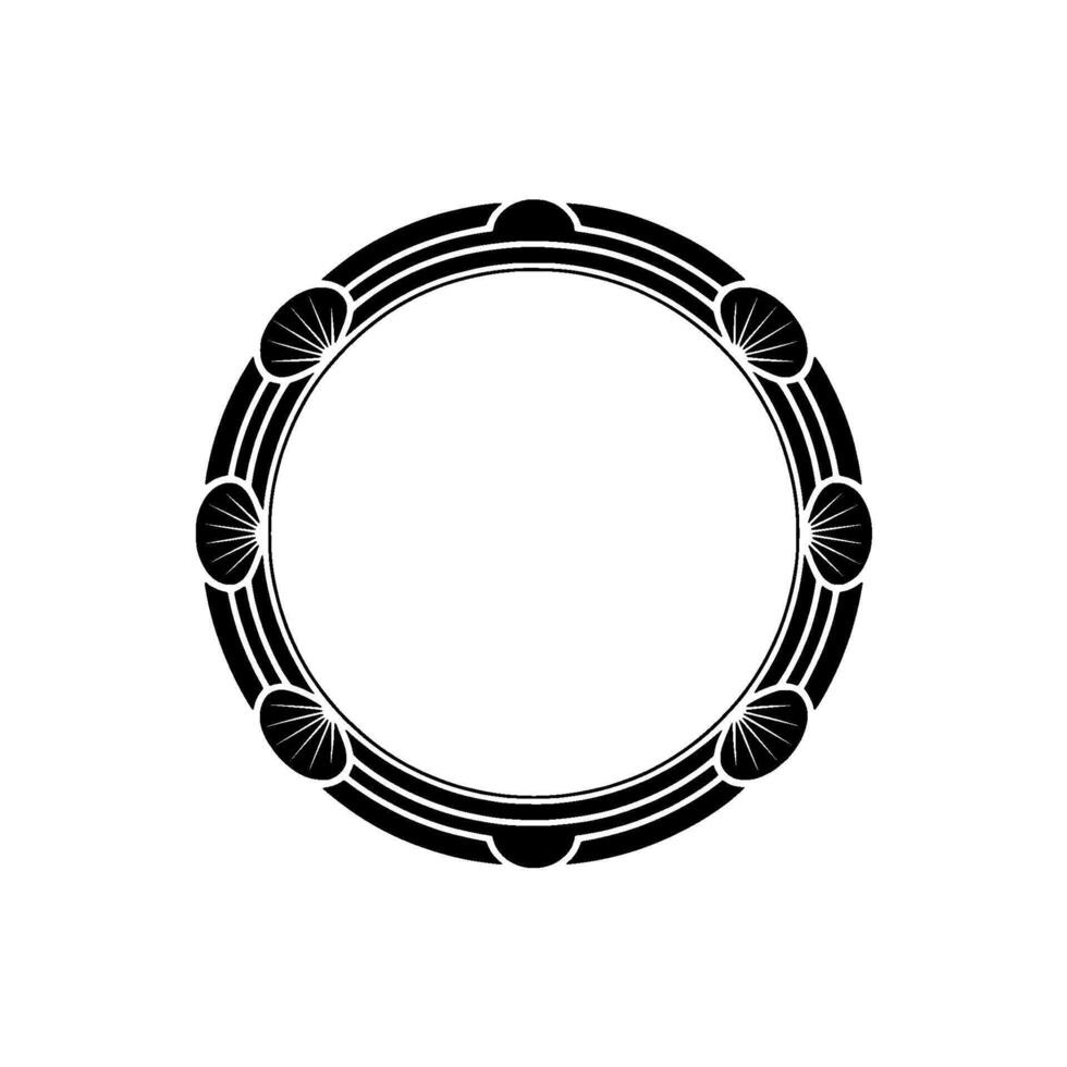 Geometric Oceanic Frame, Art Deco Style vector