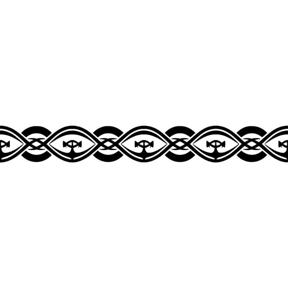 Intricate Celtic Border, Stylized Ornamentation - Ornament - Pattern vector