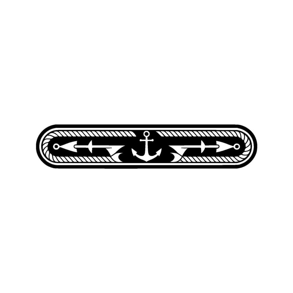 Nautical Anchor Emblem, Vintage Maritime, Marine vector