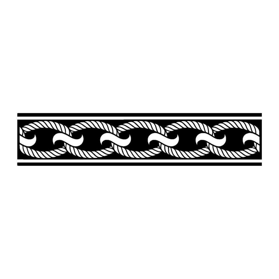 Elegant Rope Border, Classic Nautical vector