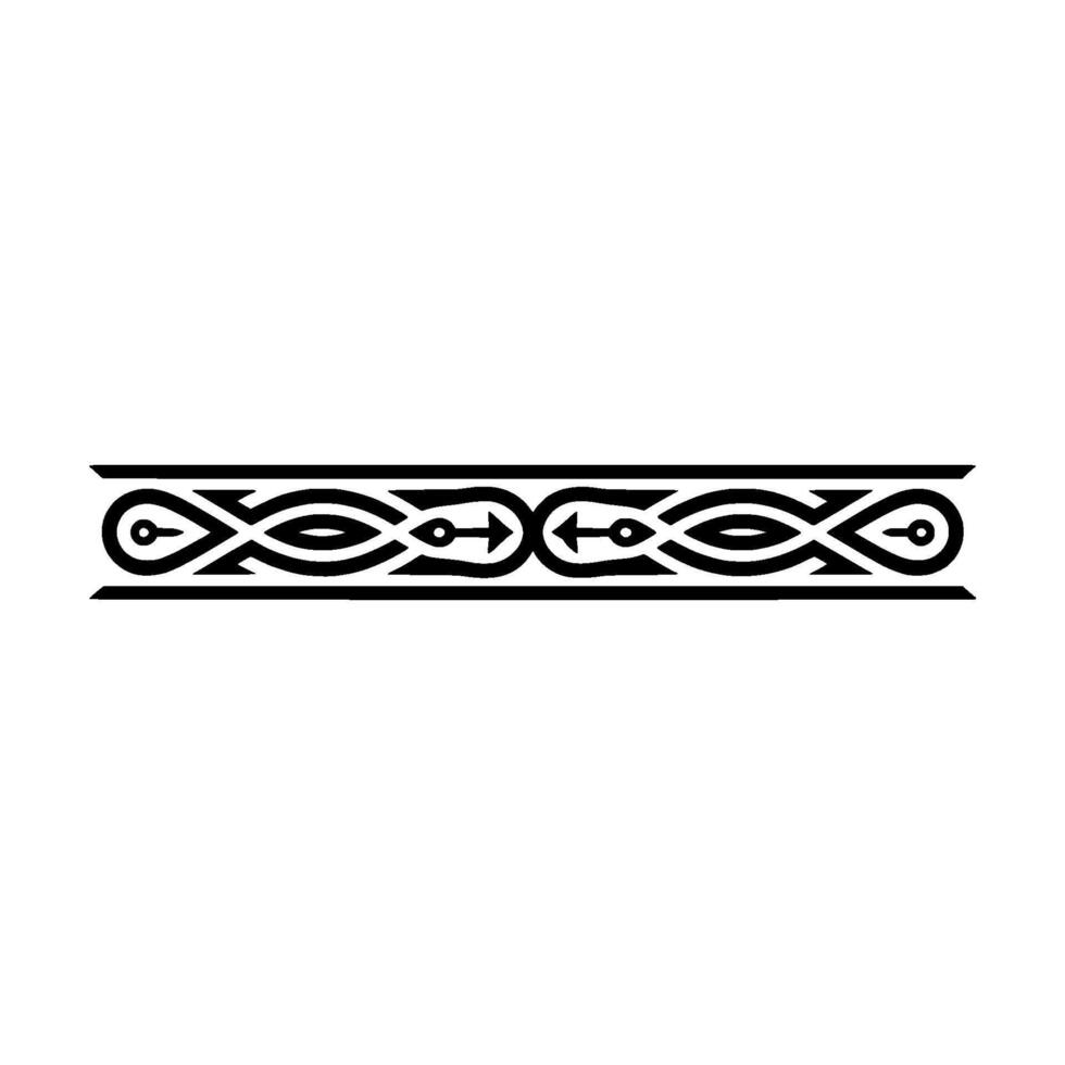 Intricate Celtic Border, Vintage Element - Linear vector