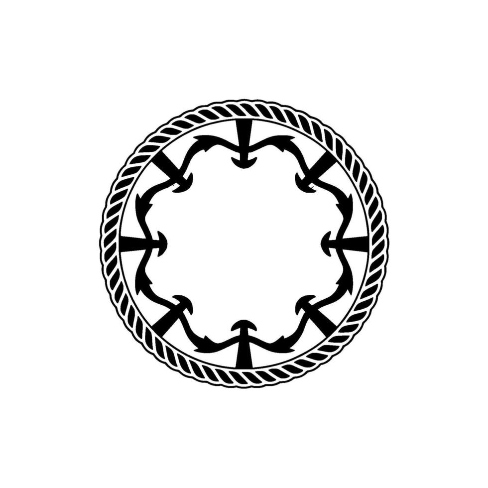 Circular Emblem, Geometric Pattern, Minimalist, Symbolic Motif vector