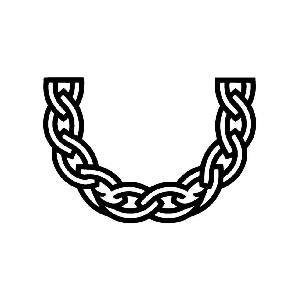 Intertwined Celtic Chain Symbol of Unity and Heritage vector