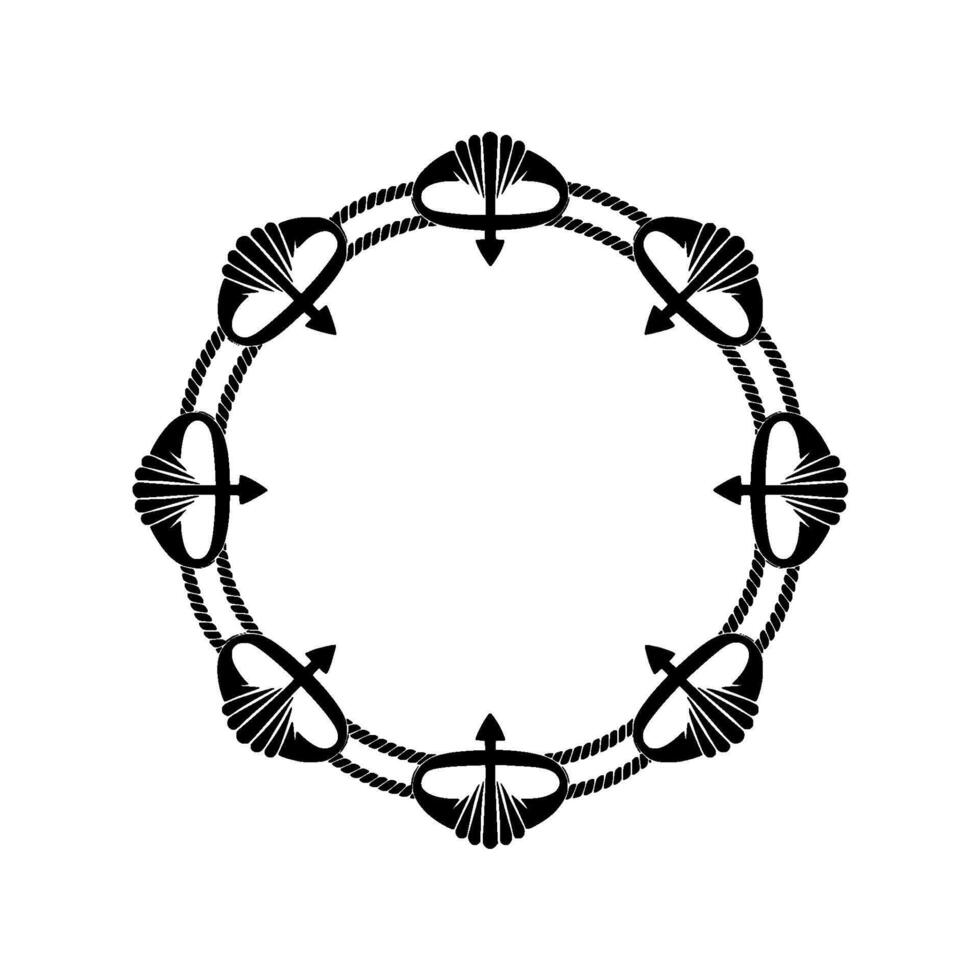 Art Deco Circular Ornament, Geometric, Elegant Frame vector