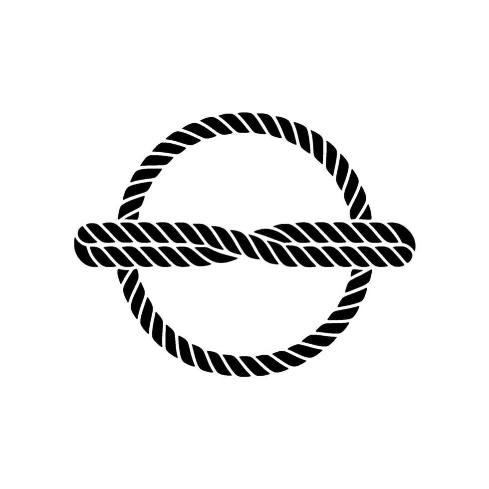Intertwined Knot, Minimalist Symbol, Circular Connection vector