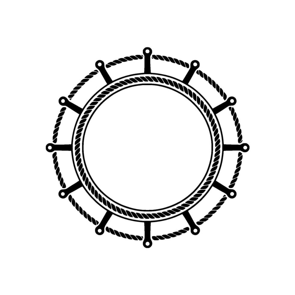Nautical Circle Frame, Vintage Maritime, Ship vector
