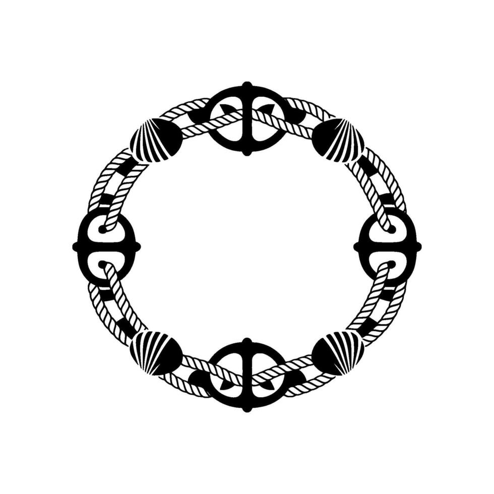Nautical Circle Frame, Vintage Maritime - Emblem vector