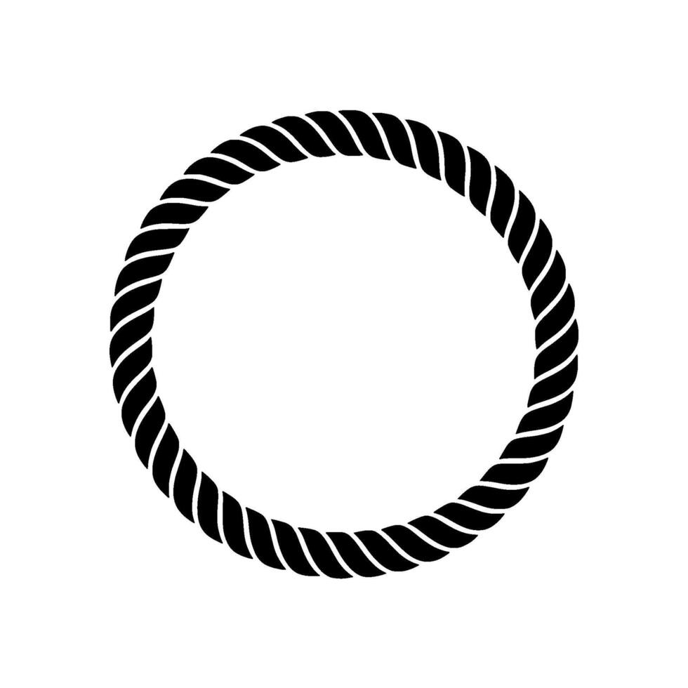Spiraling Rope Frame, Minimalist vector