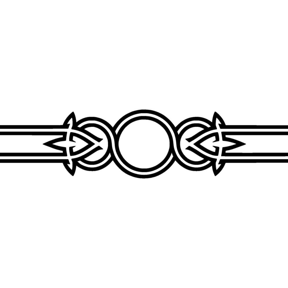 Celtic Knot Border, Elegant Symmetry, Vintage vector