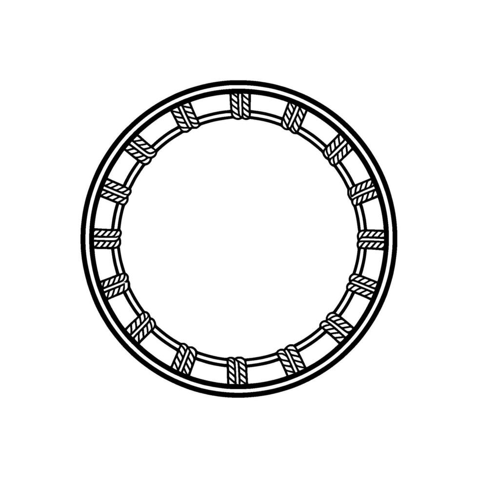 Circular Celtic Knot Frame, Minimalist vector