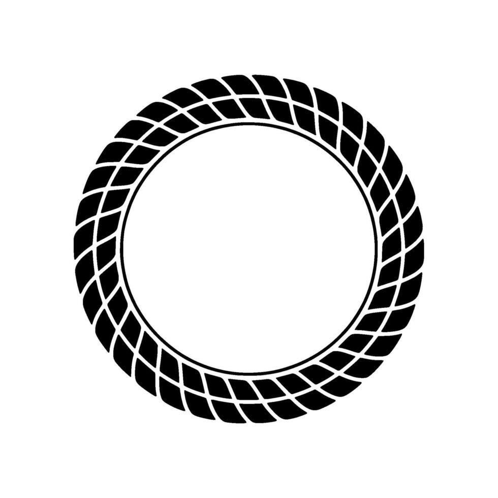 Minimalist Tire Outline, Circular, Modern Emblem vector