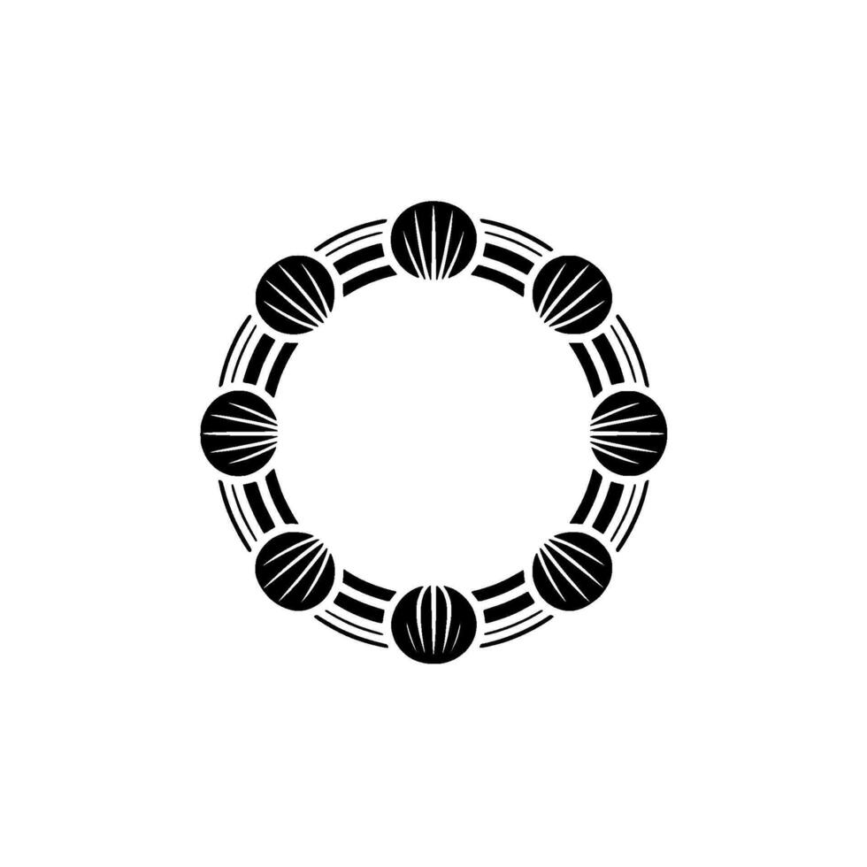 Circular Geometric Motif, Minimalist, Abstract Symbol vector