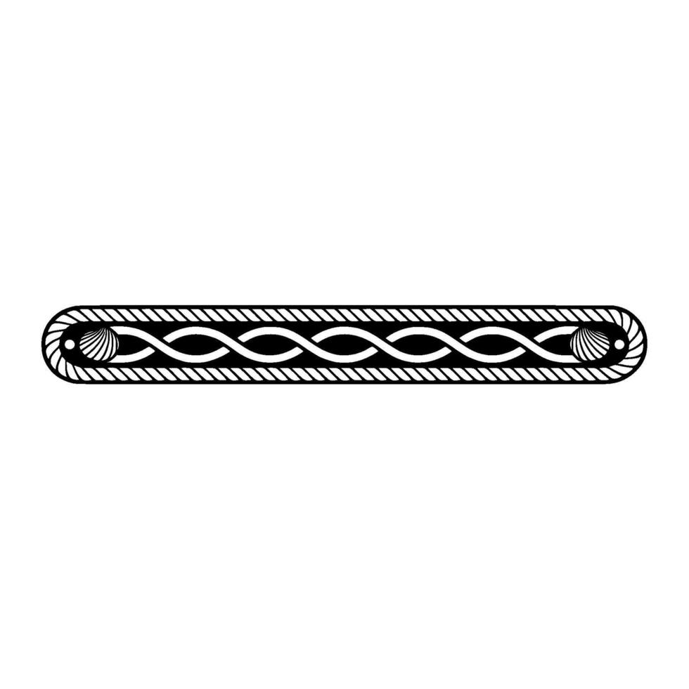 Intricate Rope Border, Nautical Motif, Vintage vector