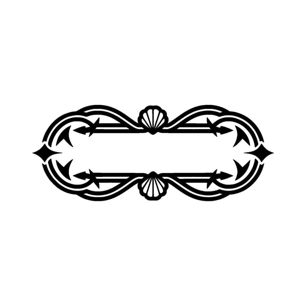 Elegant Art Nouveau Frame, Decorative Border, Vintage, Ornamental vector