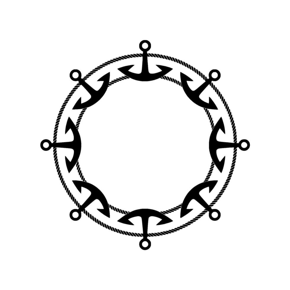 Nautical Anchor Frame, Vintage Maritime - Ship vector