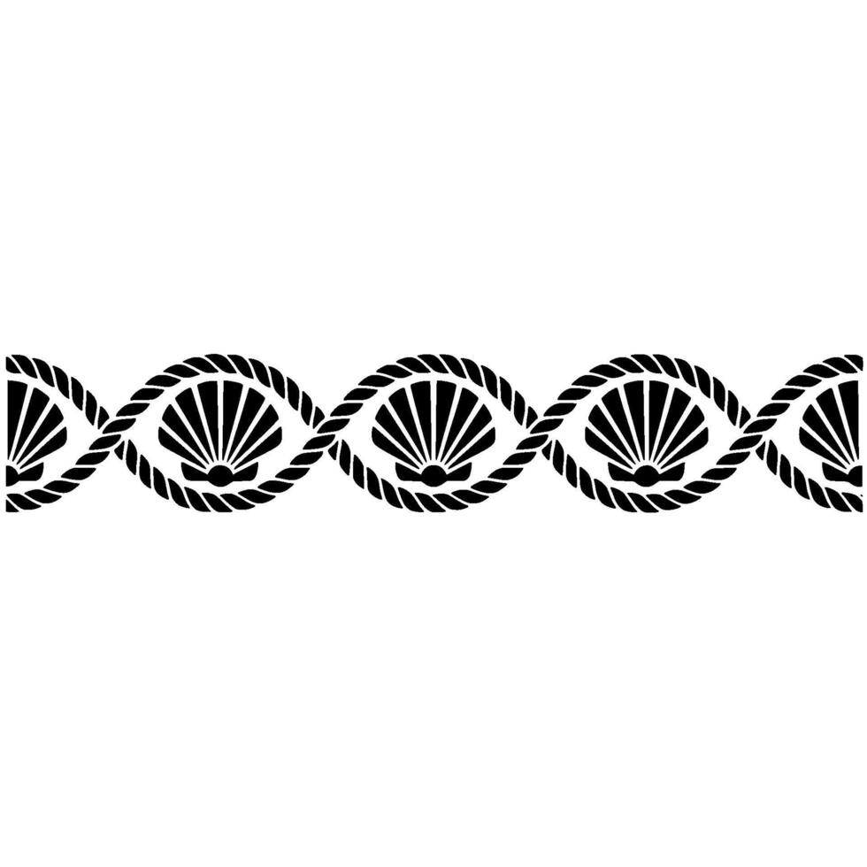 Nautical Shell Border, Vintage Maritime, Shells vector