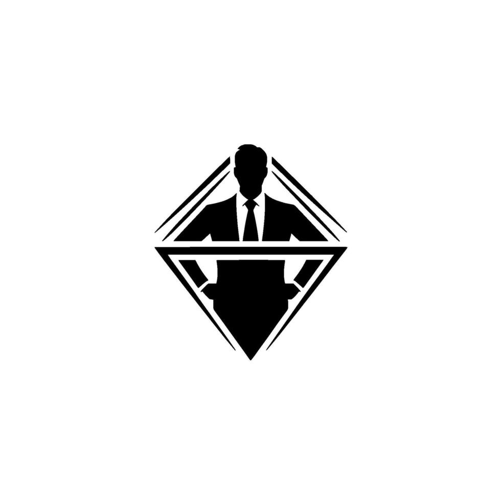 Strategic Silhouette, Diamond Focus, Executive Leadership vector