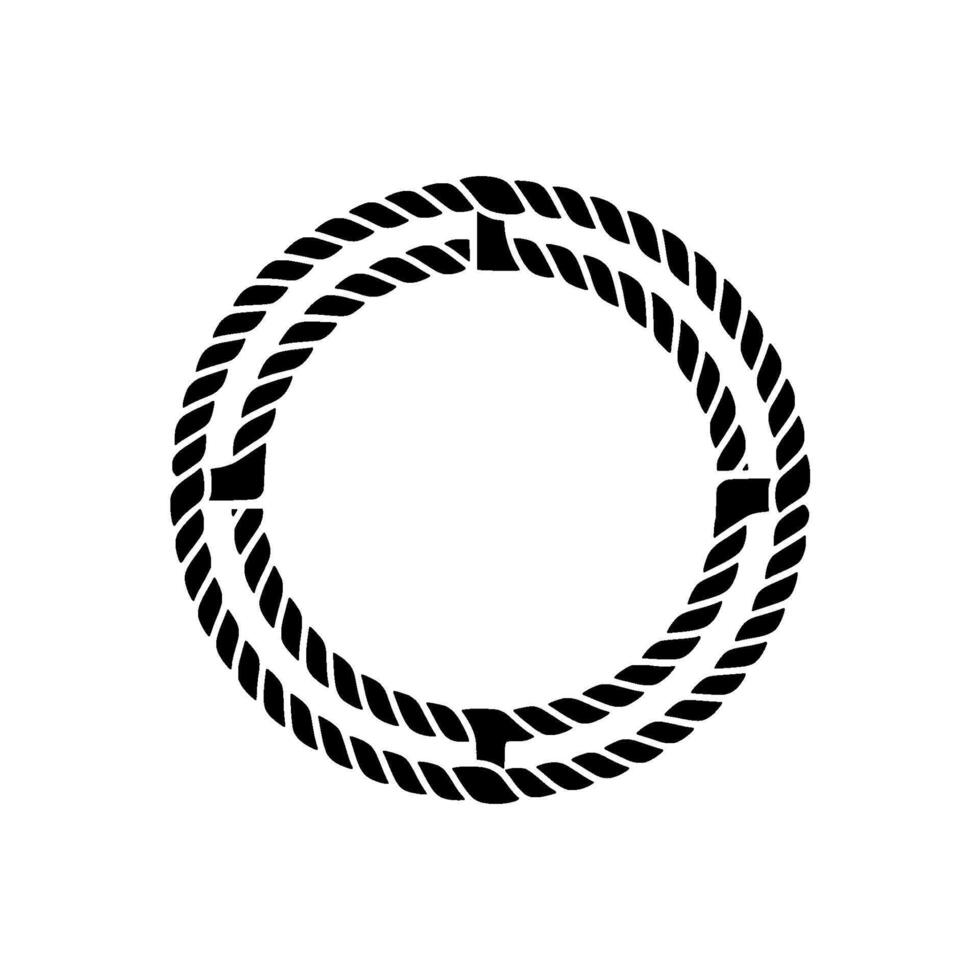 Intertwined Rope Circle, Minimalist, Loop vector