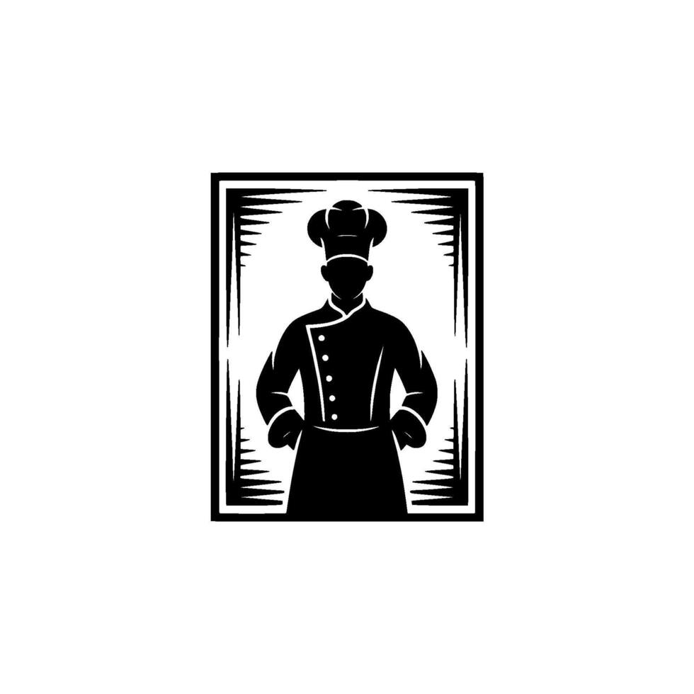 Regal Chef Emblem, Vintage Culinary Illustration vector