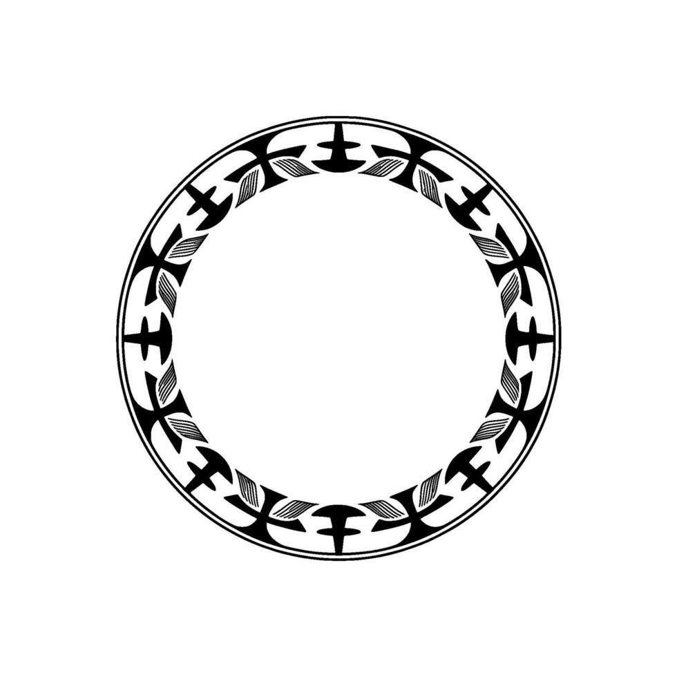 Intricate Tribal Circle Border, Vintage - Ornamental vector