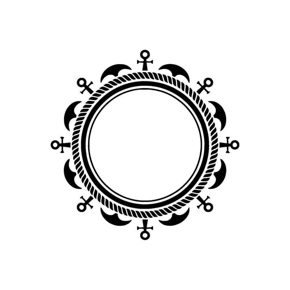 Mystical Circle Frame, Ancient Symbolism, Occult vector