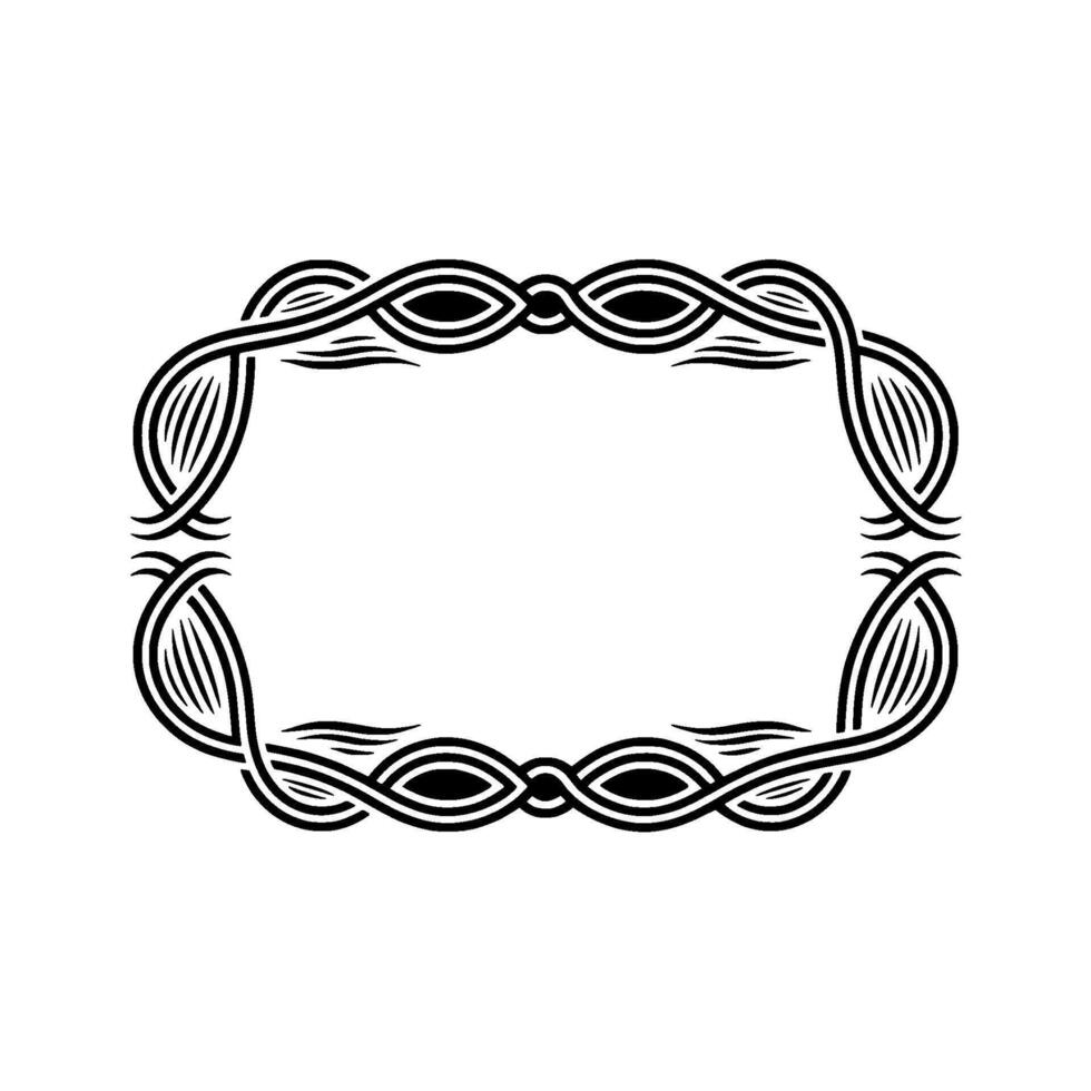 Intricate Celtic Frame, Vintage Ornamentation, Elegant Border - Ornament vector