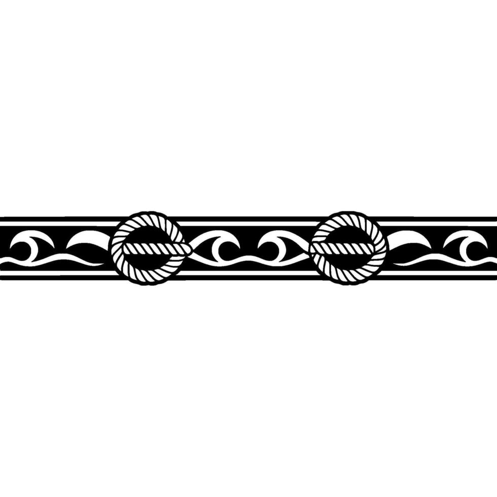 Nautical Border Celtic Knot Rope Motif vector