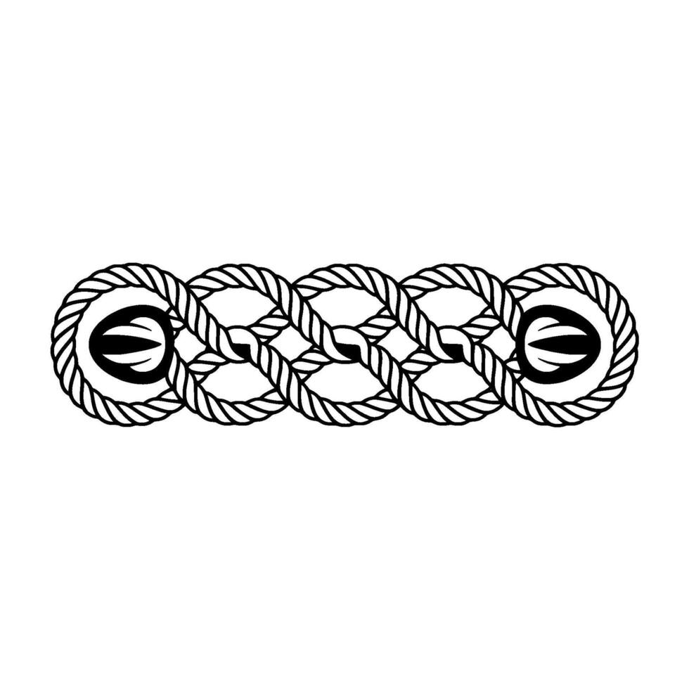 Intricate Rope Knot, Symbolic Connection, Minimalist vector