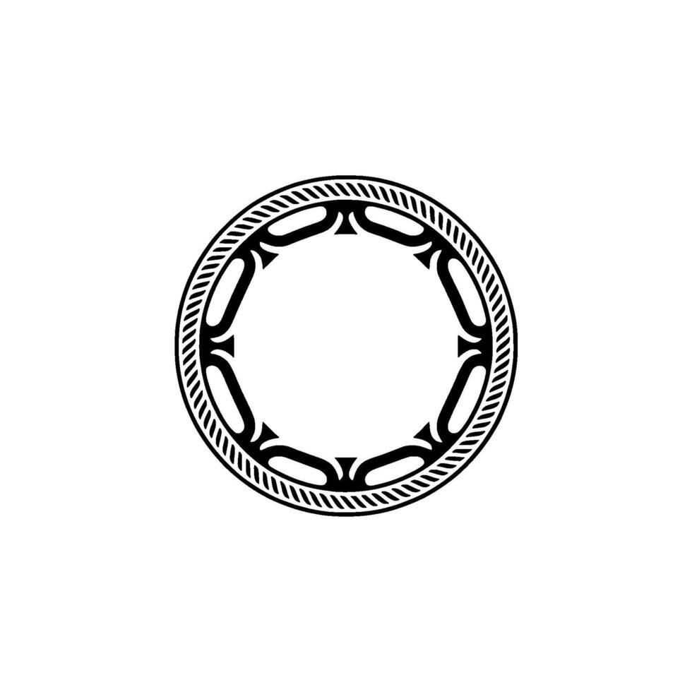 Intricate Circular Emblem, Vintage, Minimalist vector