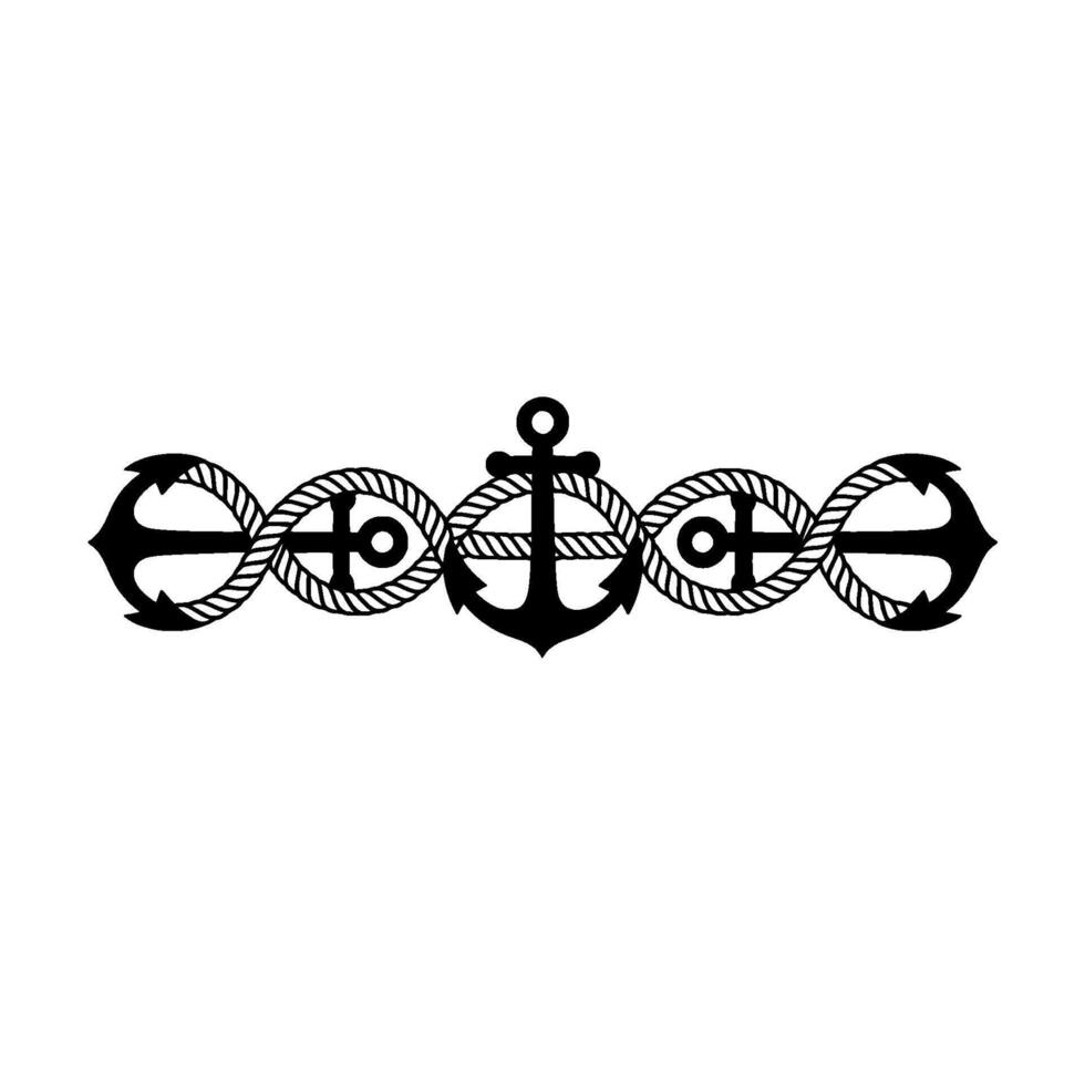 Nautical Anchor Emblem, Maritime Symbol, Steadfast Strength vector