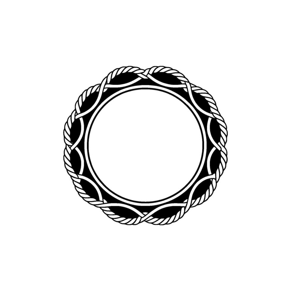 Intricate Rope Frame, Celtic Knot, Minimalist Illustration vector