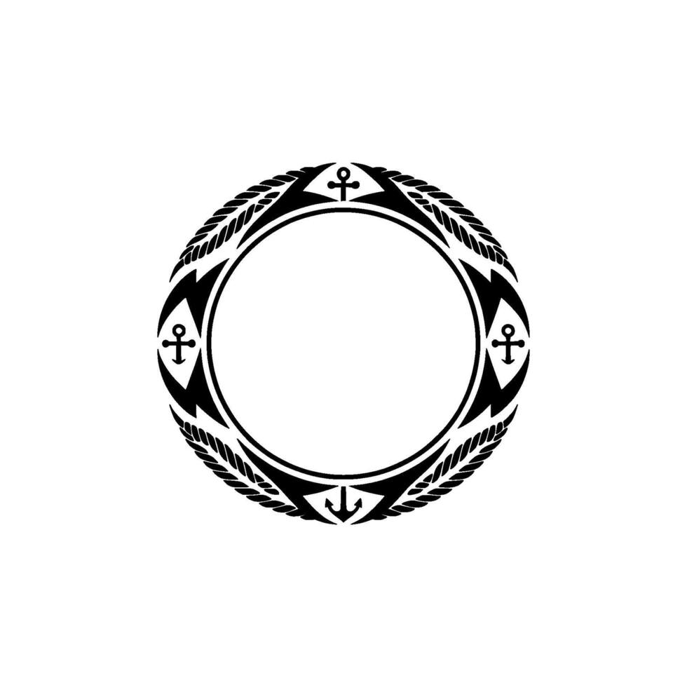 Nautical Emblem Ancient Mariners Circle vector